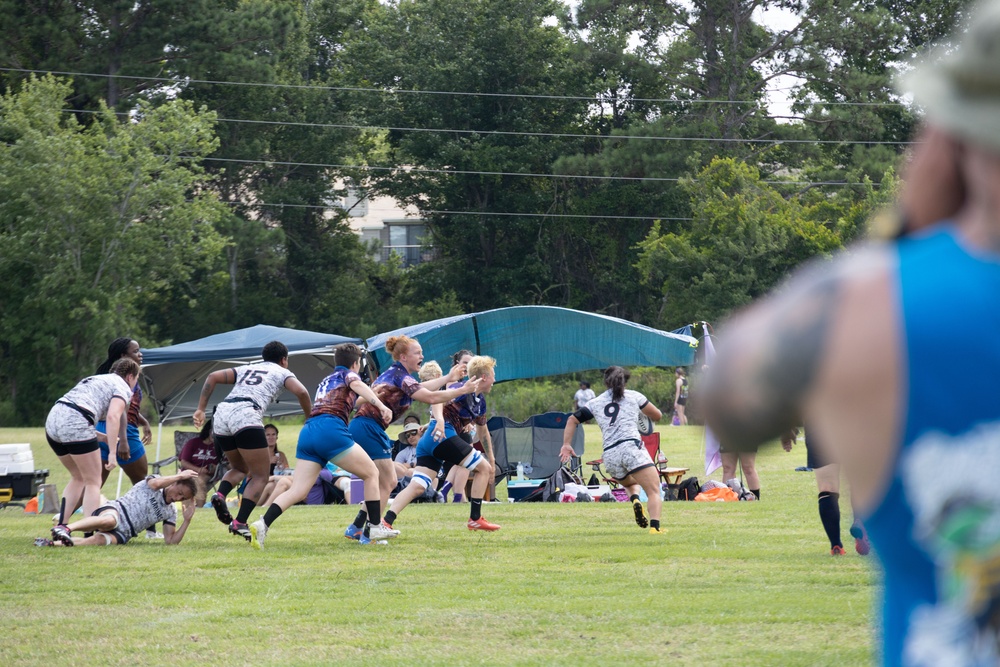 2023 All-Marine Women’s Rugby Team play during the 2023 Armed Forces Championship