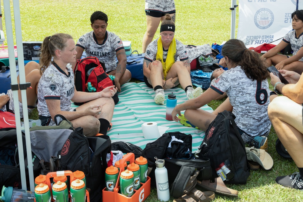 2023 All-Marine Women’s Rugby Team play during the 2023 Armed Forces Championship