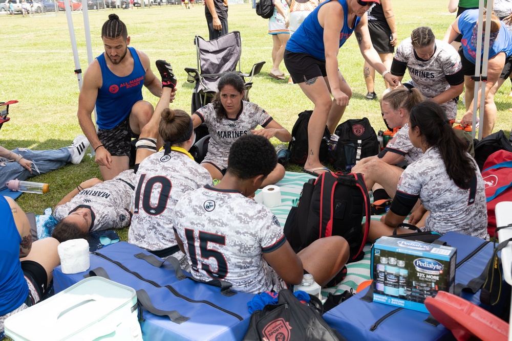 2023 All-Marine Women’s Rugby Team play during the 2023 Armed Forces Championship