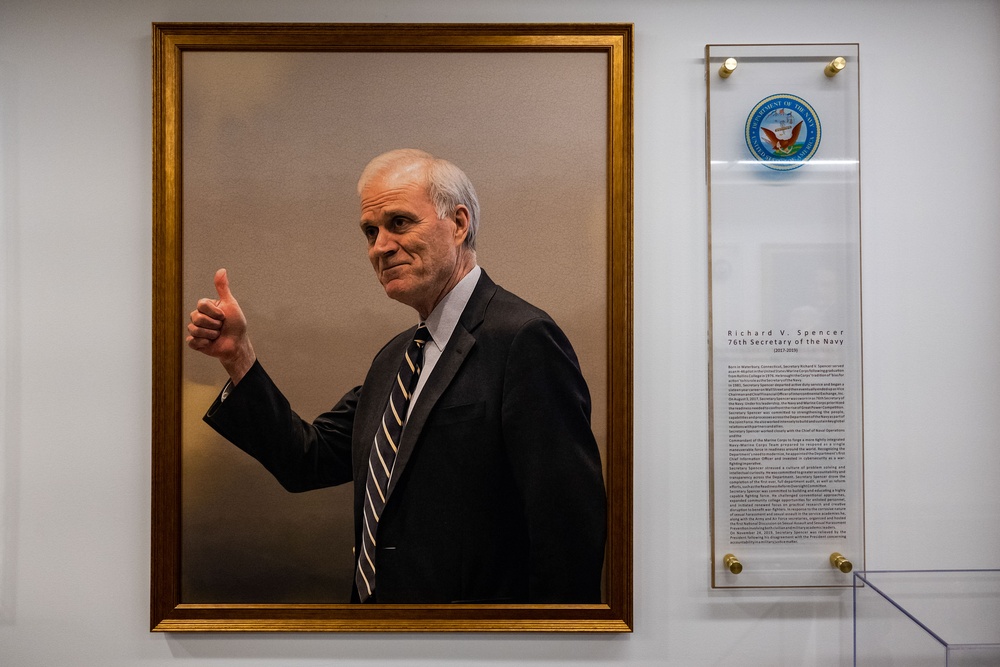 Former Secretary of the Navy Richard Spencer's Portrait Unveiling