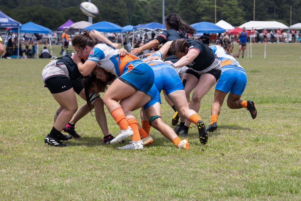 2023 All-Marine Women’s Rugby Team play during the 2023 Armed Forces Championship