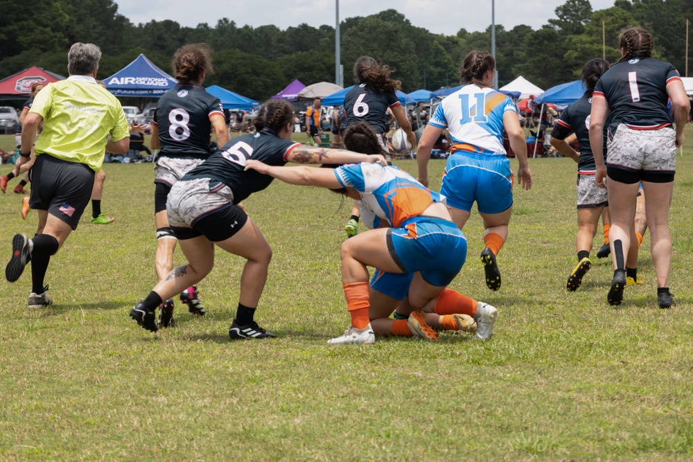 2023 All-Marine Women’s Rugby Team play during the 2023 Armed Forces Championship