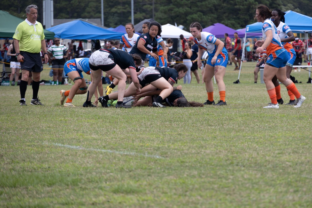 2023 All-Marine Women’s Rugby Team play during the 2023 Armed Forces Championship