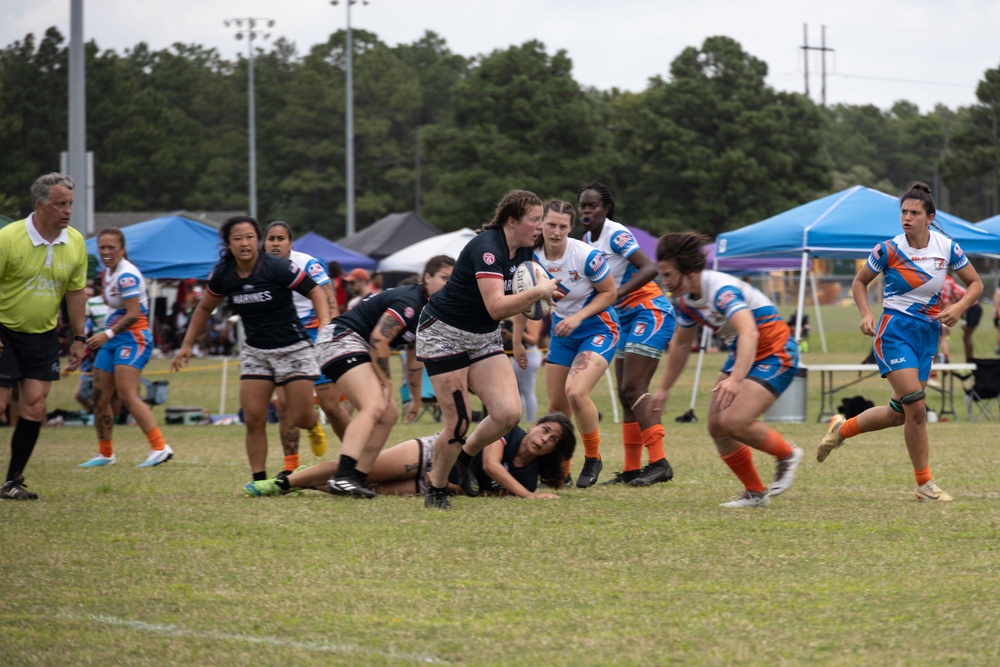 2023 All-Marine Women’s Rugby Team play during the 2023 Armed Forces Championship