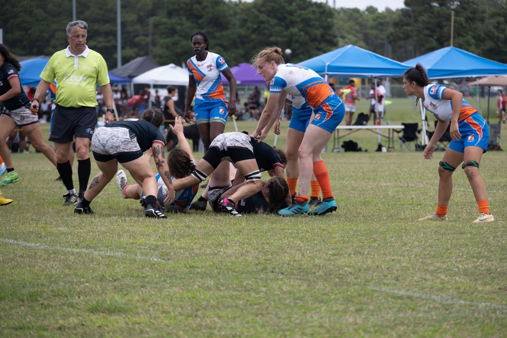 2023 All-Marine Women’s Rugby Team play during the 2023 Armed Forces Championship