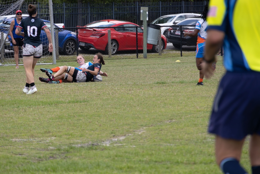 2023 All-Marine Women’s Rugby Team play during the 2023 Armed Forces Championship