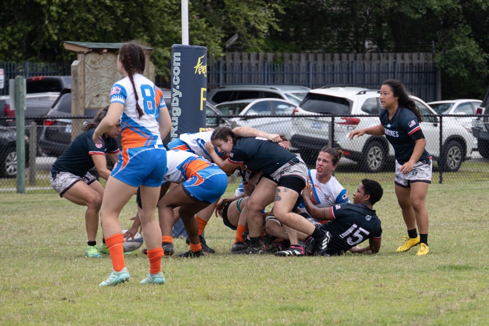 2023 All-Marine Women’s Rugby Team play during the 2023 Armed Forces Championship