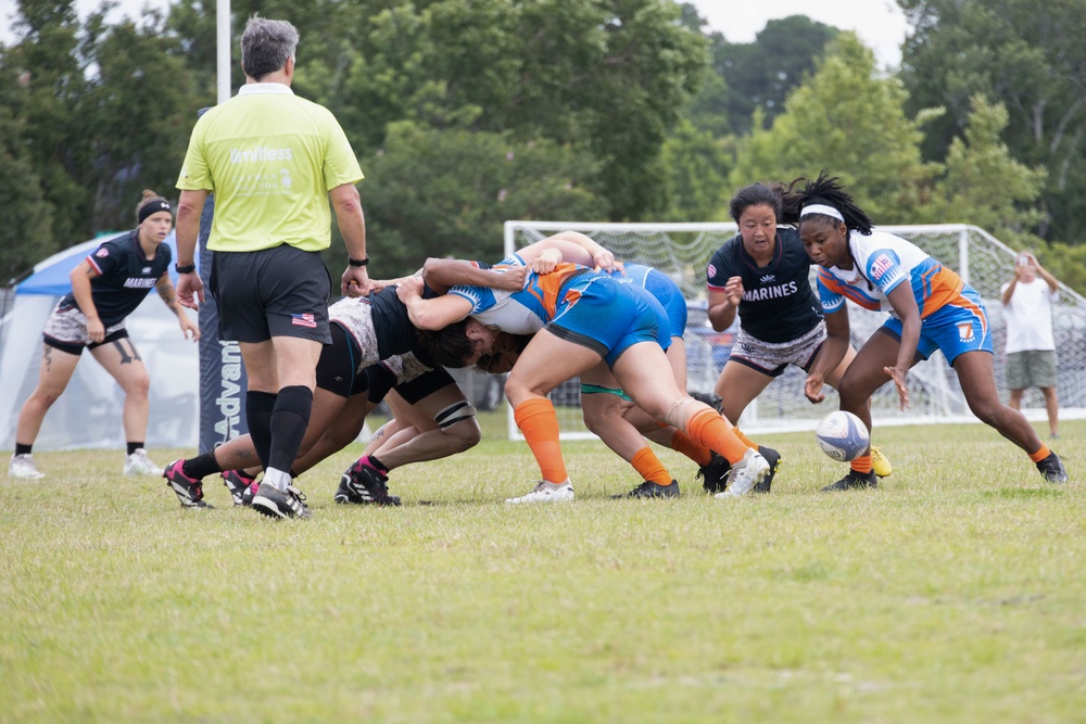 2023 All-Marine Women’s Rugby Team play during the 2023 Armed Forces Championship