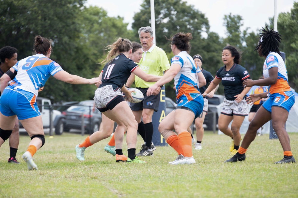 2023 All-Marine Women’s Rugby Team play during the 2023 Armed Forces Championship