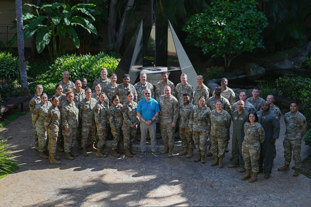 Retired Command Sgt. Maj. Troxell visits PACAF HQ