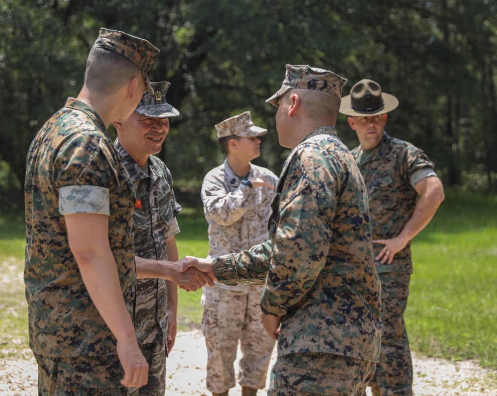 Republic of Korea Sergeant Major of the Marine Corps visits Parris Island