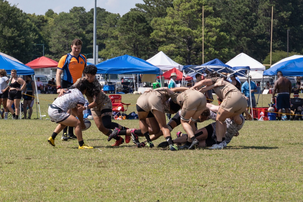 2023 All-Marine Women’s Rugby Team play during the 2023 Armed Forces Championship