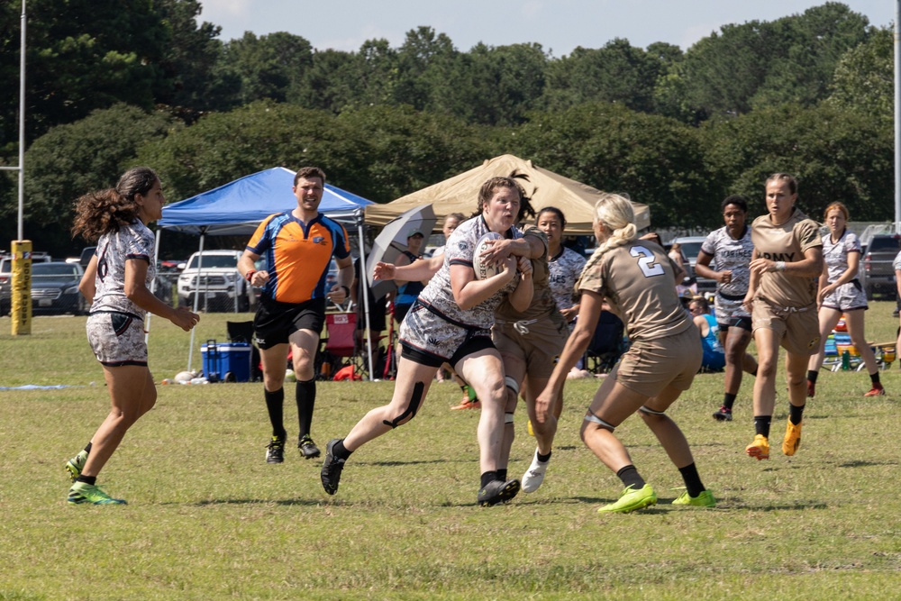 2023 All-Marine Women’s Rugby Team play during the 2023 Armed Forces Championship