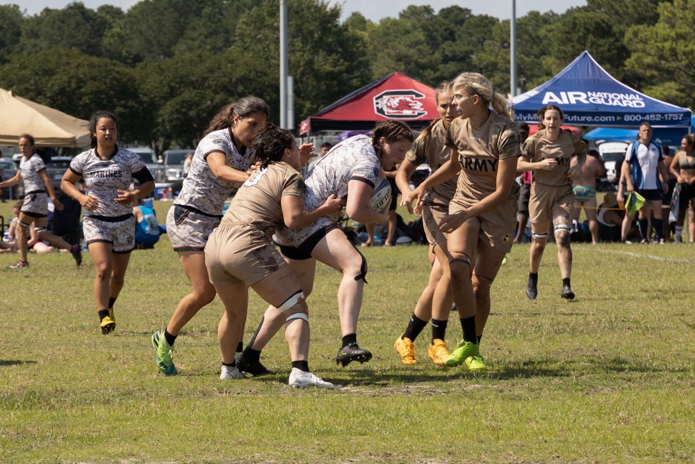 2023 All-Marine Women’s Rugby Team play during the 2023 Armed Forces Championship