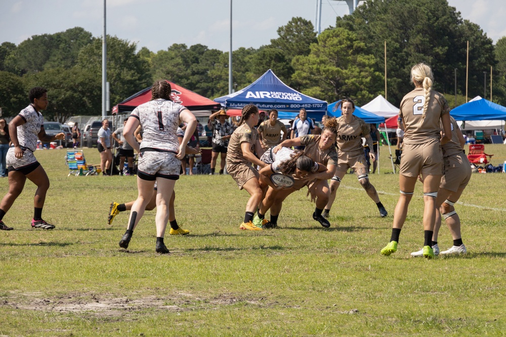 2023 All-Marine Women’s Rugby Team play during the 2023 Armed Forces Championship