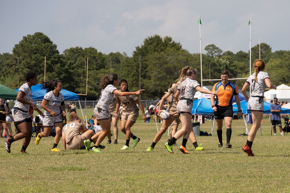 2023 All-Marine Women’s Rugby Team play during the 2023 Armed Forces Championship