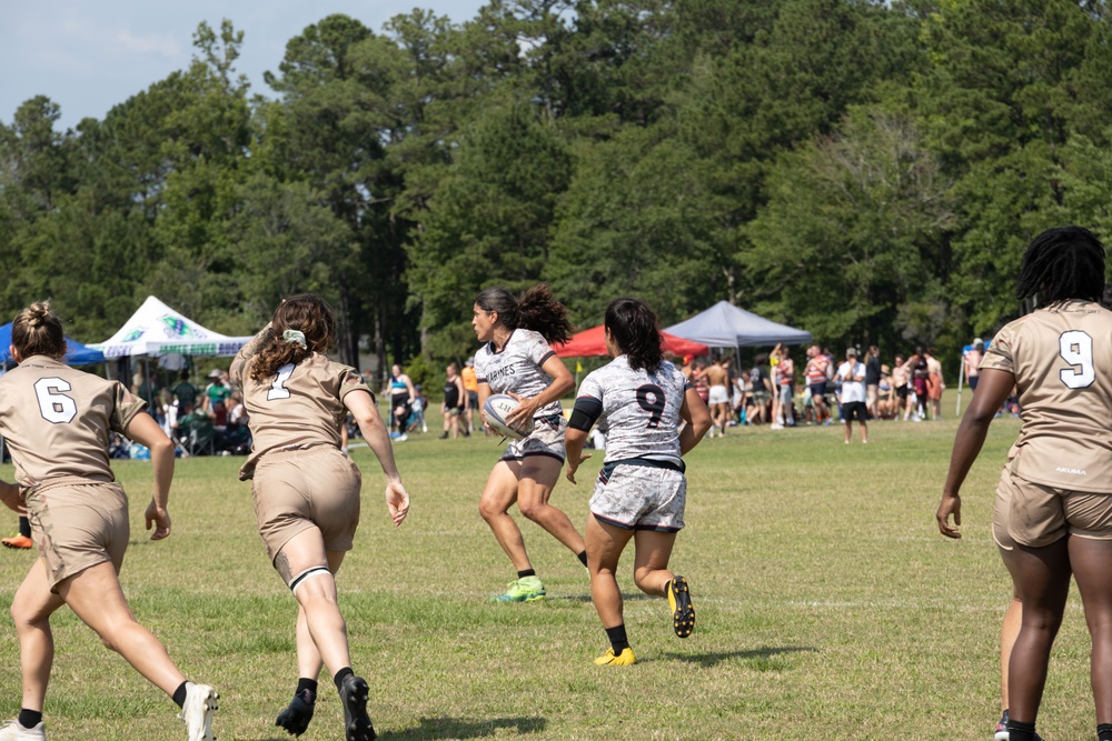 2023 All-Marine Women’s Rugby Team play during the 2023 Armed Forces Championship