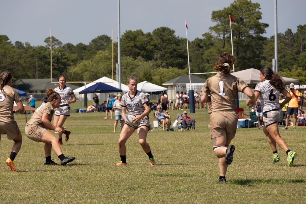 2023 All-Marine Women’s Rugby Team play during the 2023 Armed Forces Championship