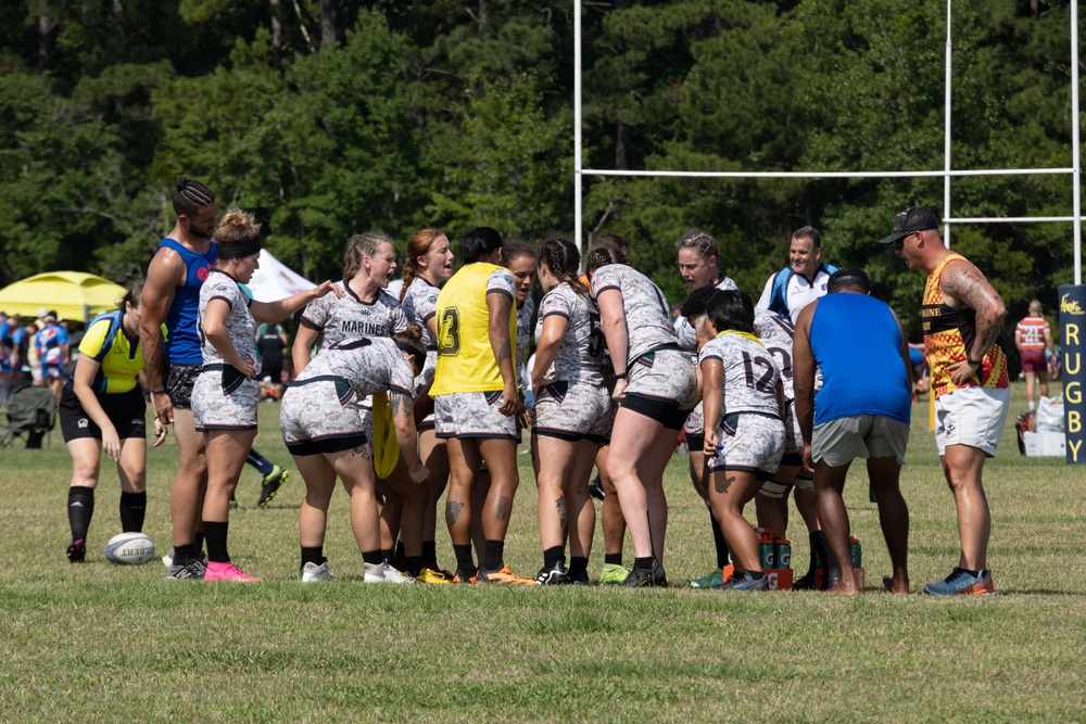 2023 All-Marine Women’s Rugby Team play during the 2023 Armed Forces Championship