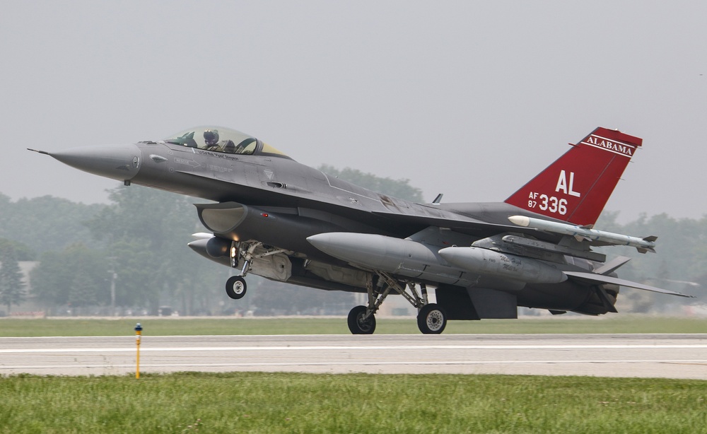 Selfridge Air National Guard Base Hosts F-16s Returning From Air Defender 2023