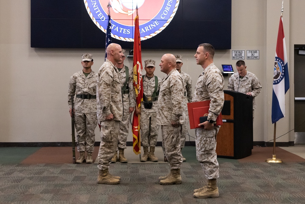 U.S. Marine Corps Col. Suggs retires after 32 years of service.