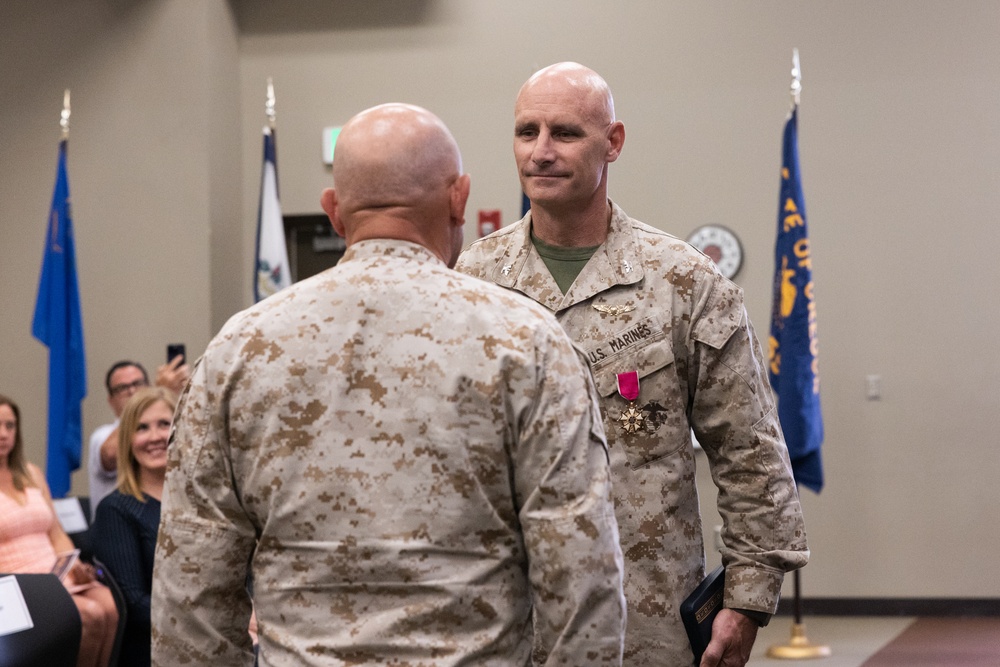 U.S. Marine Corps Col. Suggs retires after 32 years of service.