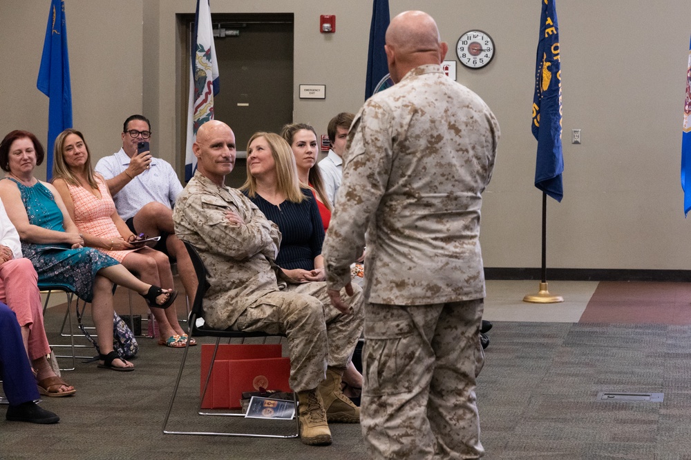 U.S. Marine Corps Col. Suggs retires after 32 years of service.