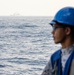 Philippine Navy Sailor observes UNREP aboard USS Robert Smalls (CG 62)