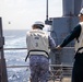 Philippine Navy sailor Observes UNREP aboard USS Robert Smalls (CG 62)