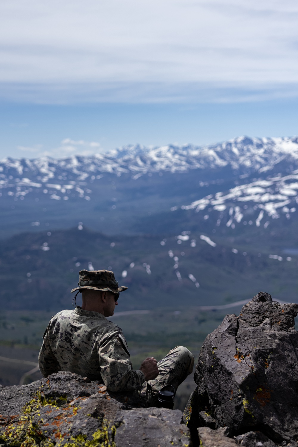 U.S. Marines with 4th Marine Division conduct a tactical exercise during mountain exercise 4-23