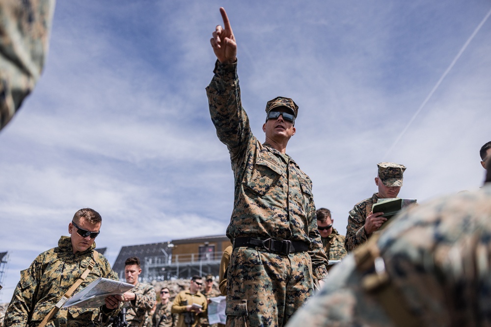 U.S. Marines with 4th Marine Division conduct a tactical exercise during mountain exercise 4-23