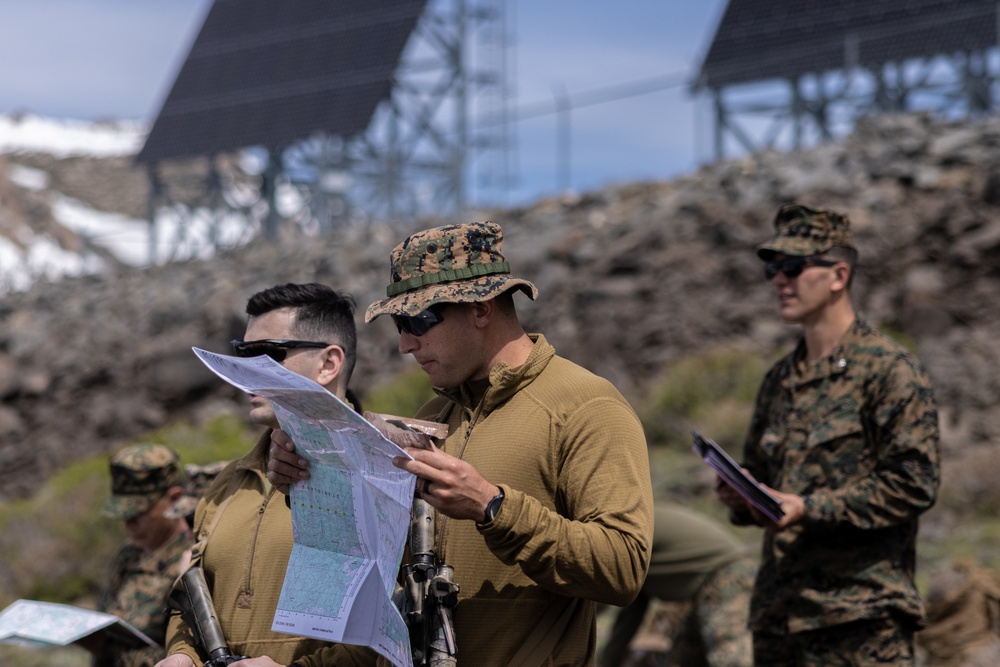 U.S. Marines with 4th Marine Division conduct a tactical exercise during mountain exercise 4-23