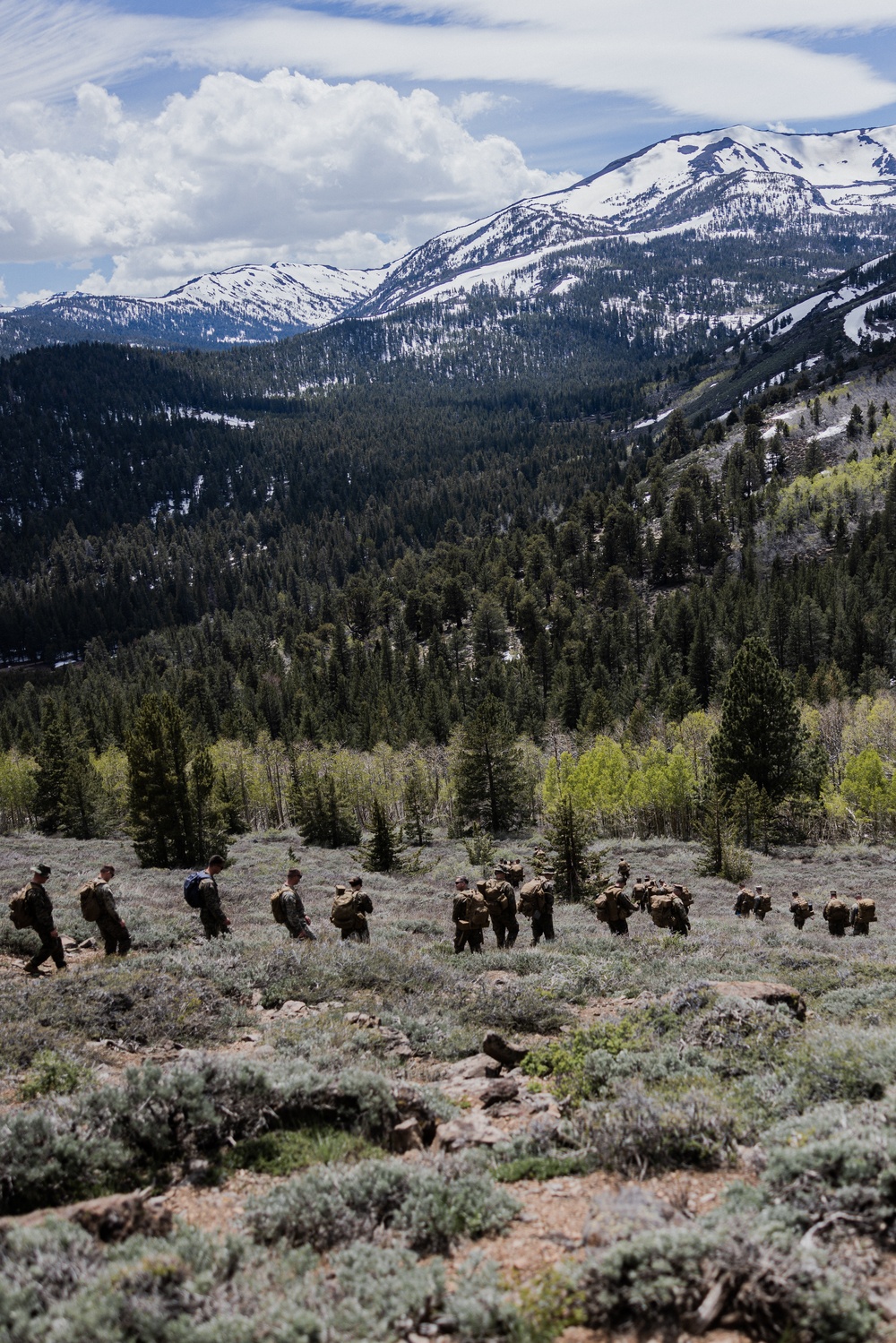 U.S. Marines with 4th Marine Division conduct a tactical exercise during mountain exercise 4-23