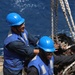 Sailors Prepare Pallets And Line