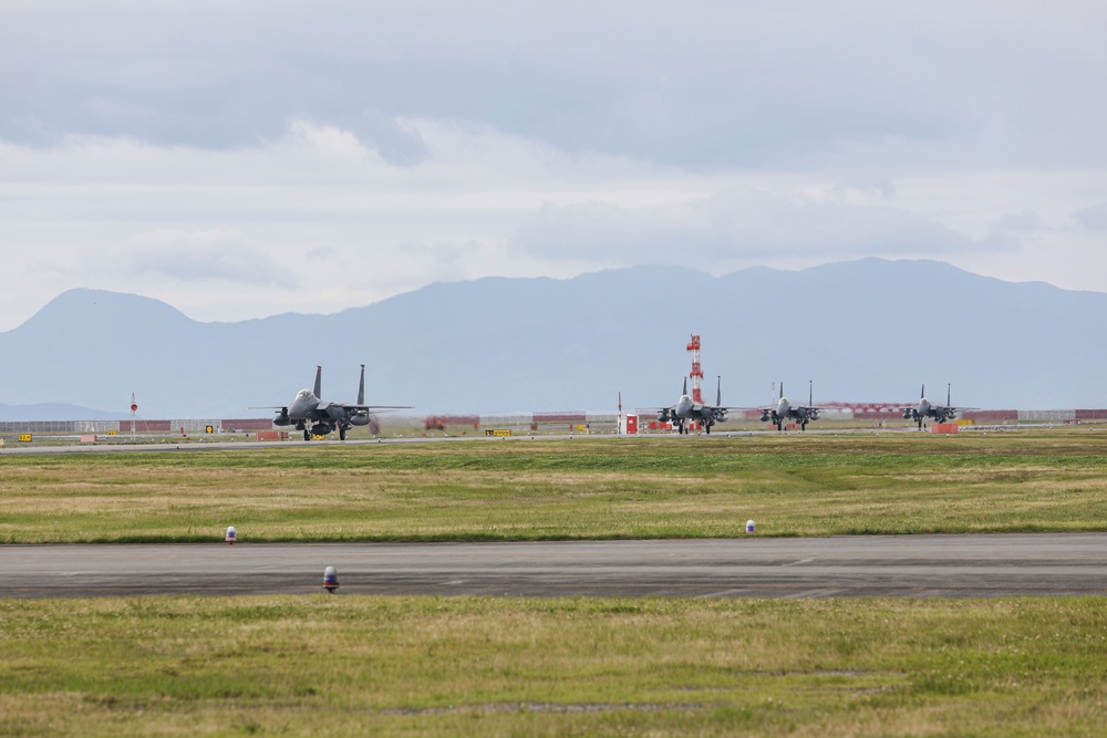 U.S. Air Force F-15E's Arrive at Marine Corps Air Station Iwakuni