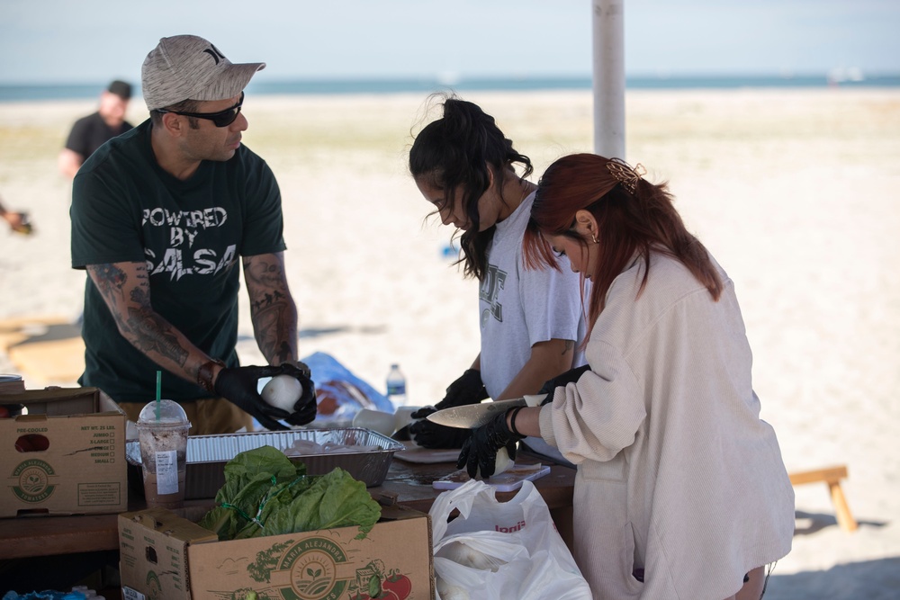 Air department beach cookout