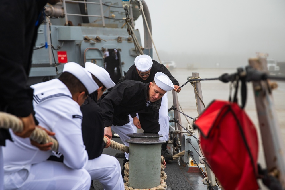 USS Oscar Austin Arrives in Eastport, ME for Independence Day Celebrations