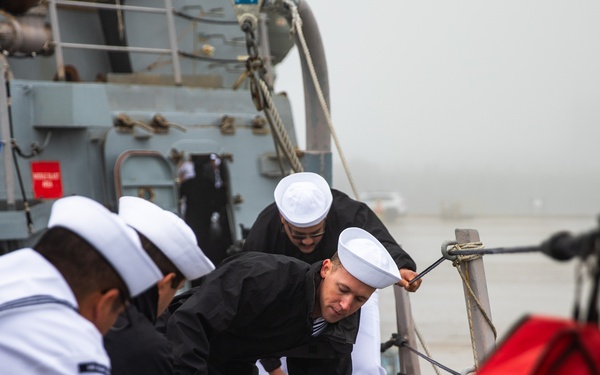 USS Oscar Austin Arrives in Eastport, ME for Independence Day Celebrations