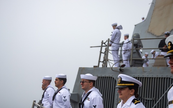 USS Oscar Austin Arrives in Eastport, ME for Independence Day Celebrations