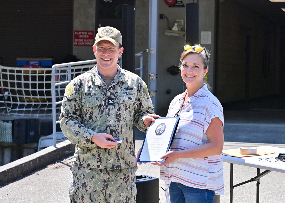TRFB Team Member Reaches 20 Years of Government Service