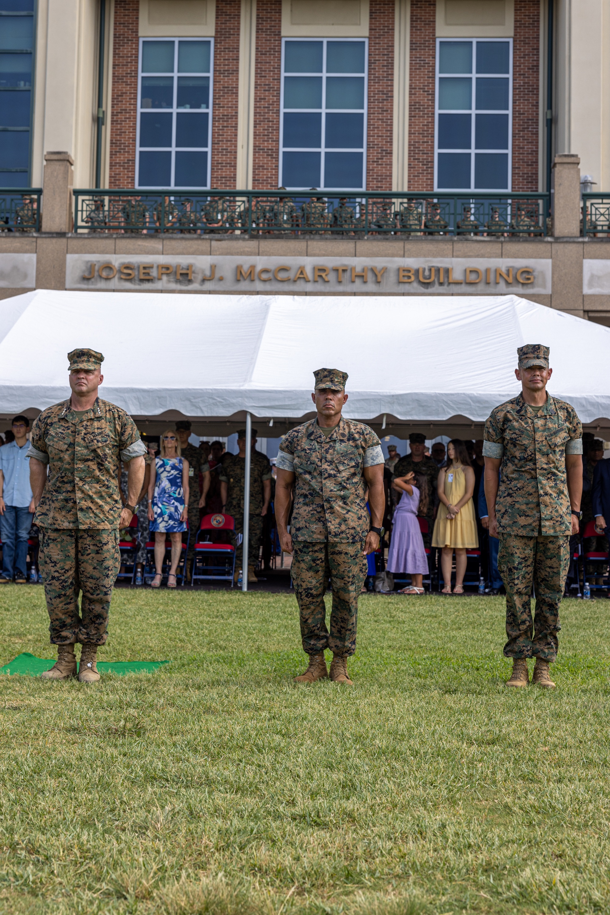 LtGen David Bellon and the 20th Sergeant Major of the Marine Corps