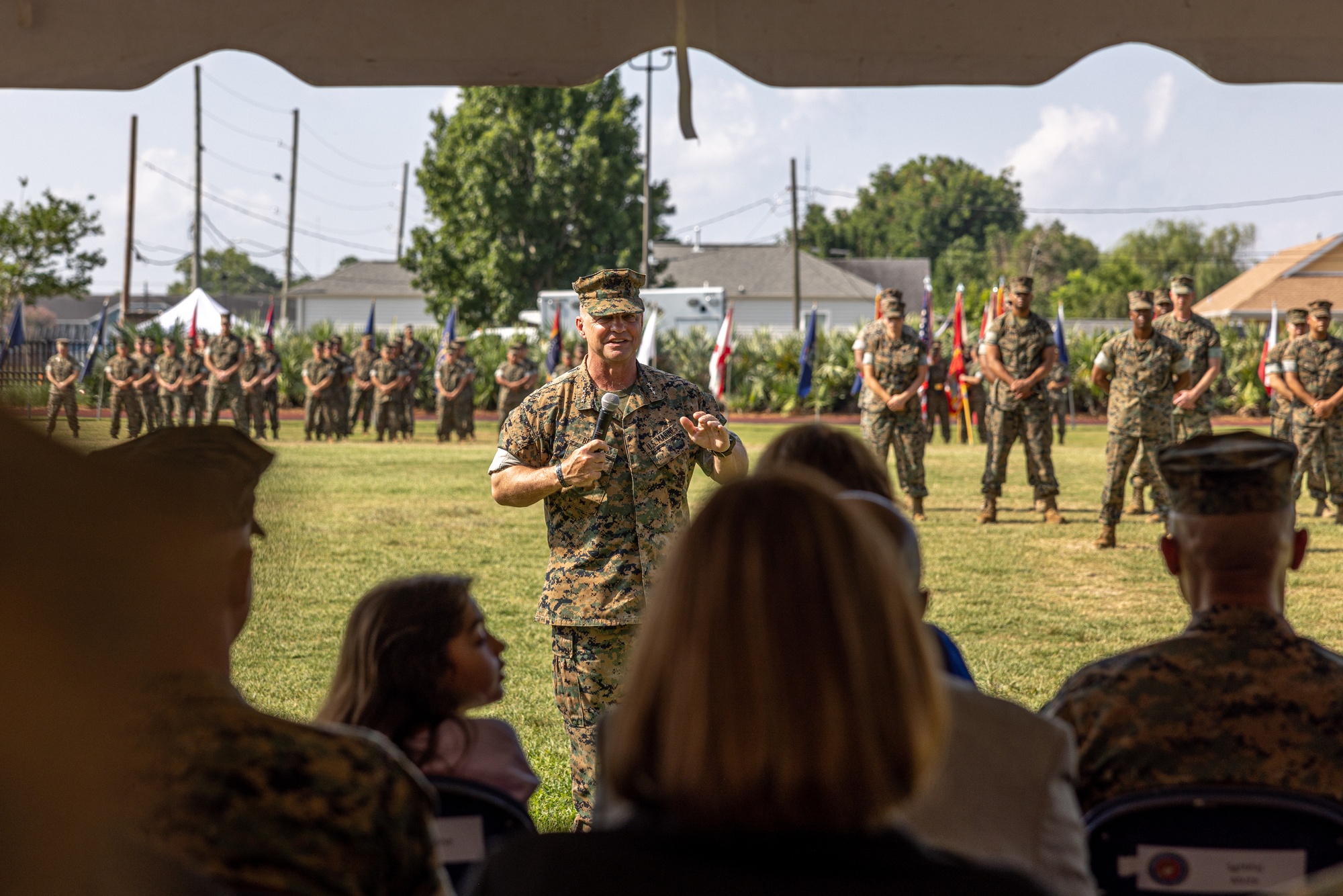 LtGen David Bellon and the 20th Sergeant Major of the Marine Corps