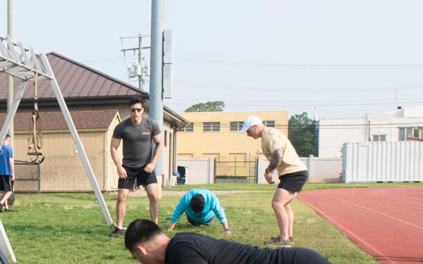 USS John C. Stennis Sailors participate in a Escape and Evade Challenge