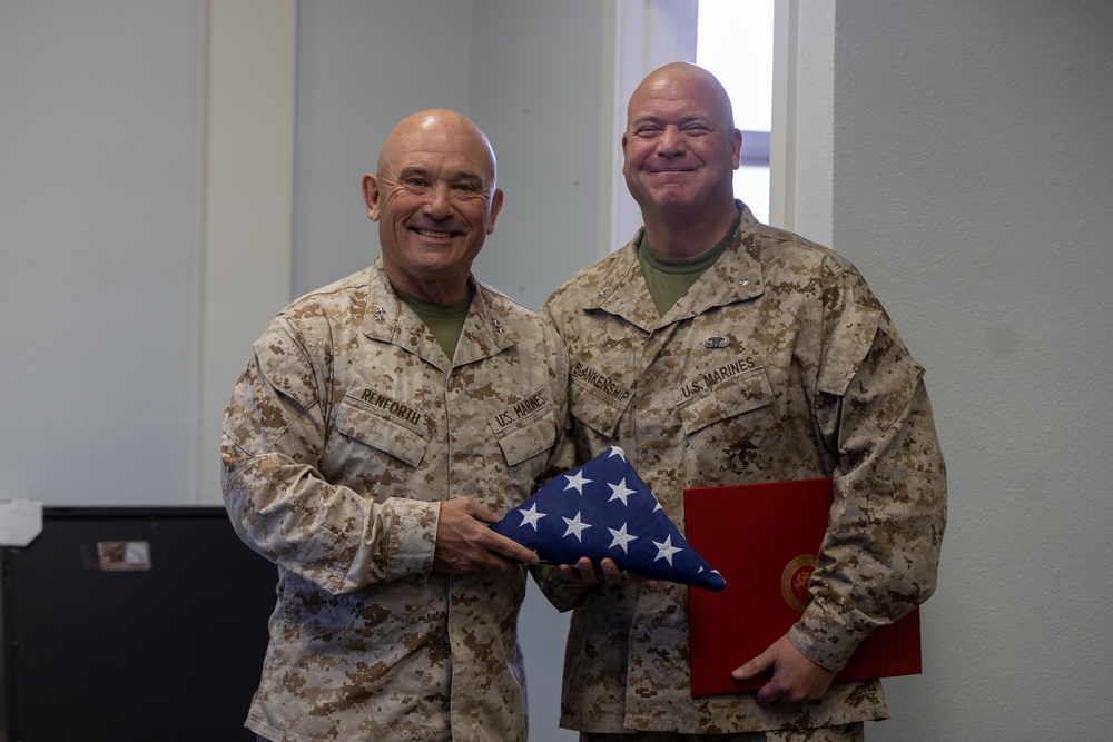 U.S. Marine Corps Lt. Col. David M. Blankenship honorably retires after 20 years of service