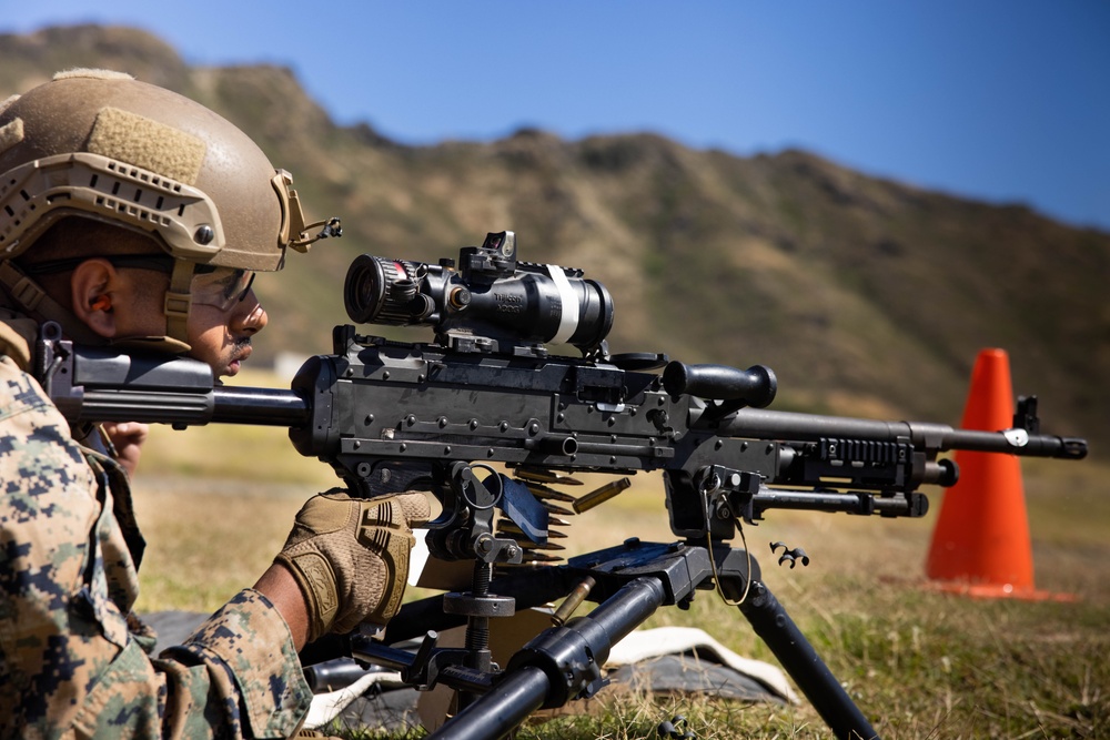 3d MLR Conducts Machine Gun Range at Marine Corps Base Hawaii