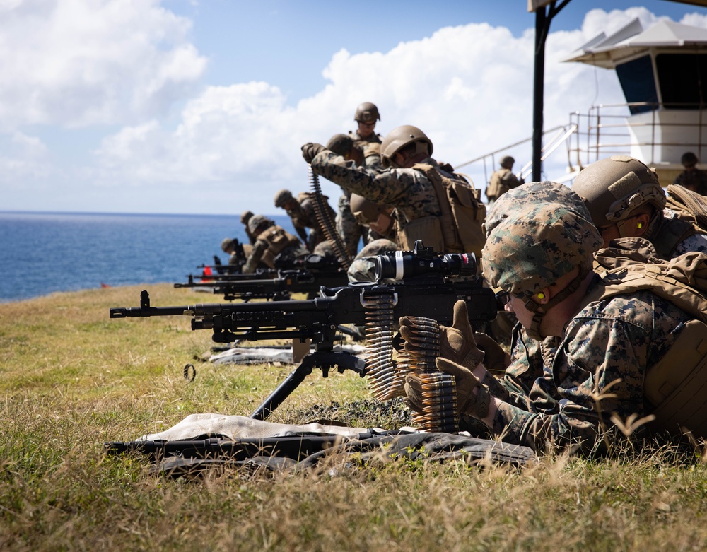 3d MLR Conducts Machine Gun Range at Marine Corps Base Hawaii