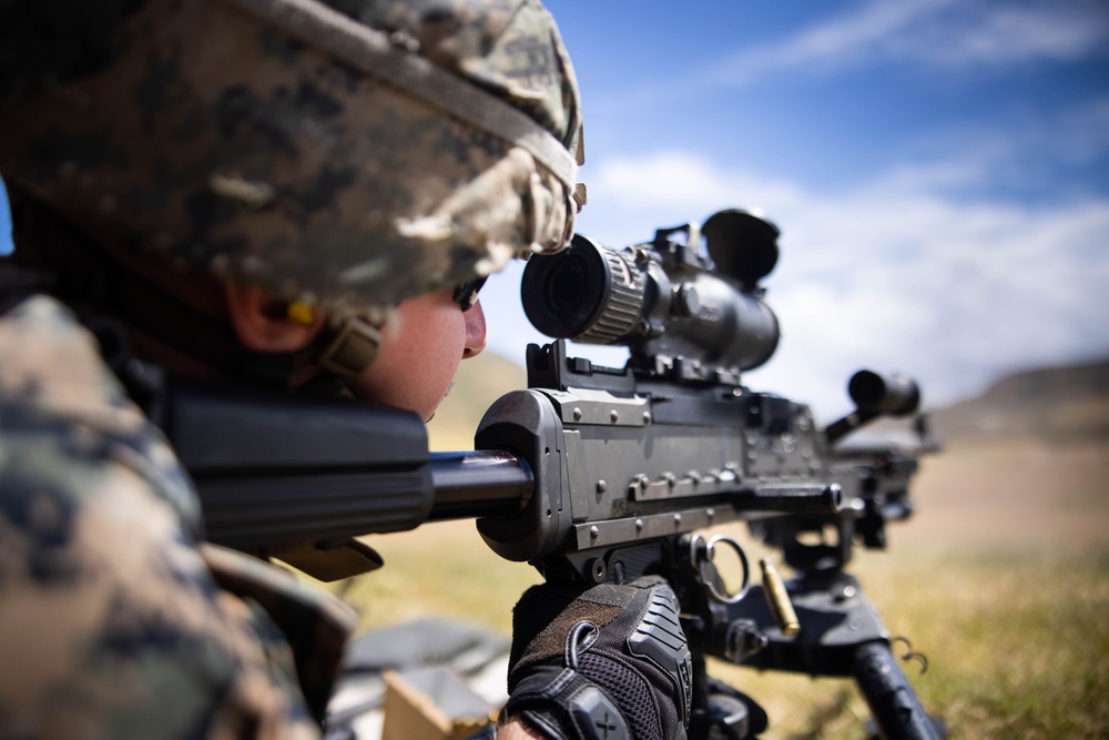 3d MLR Conducts Machine Gun Range at Marine Corps Base Hawaii