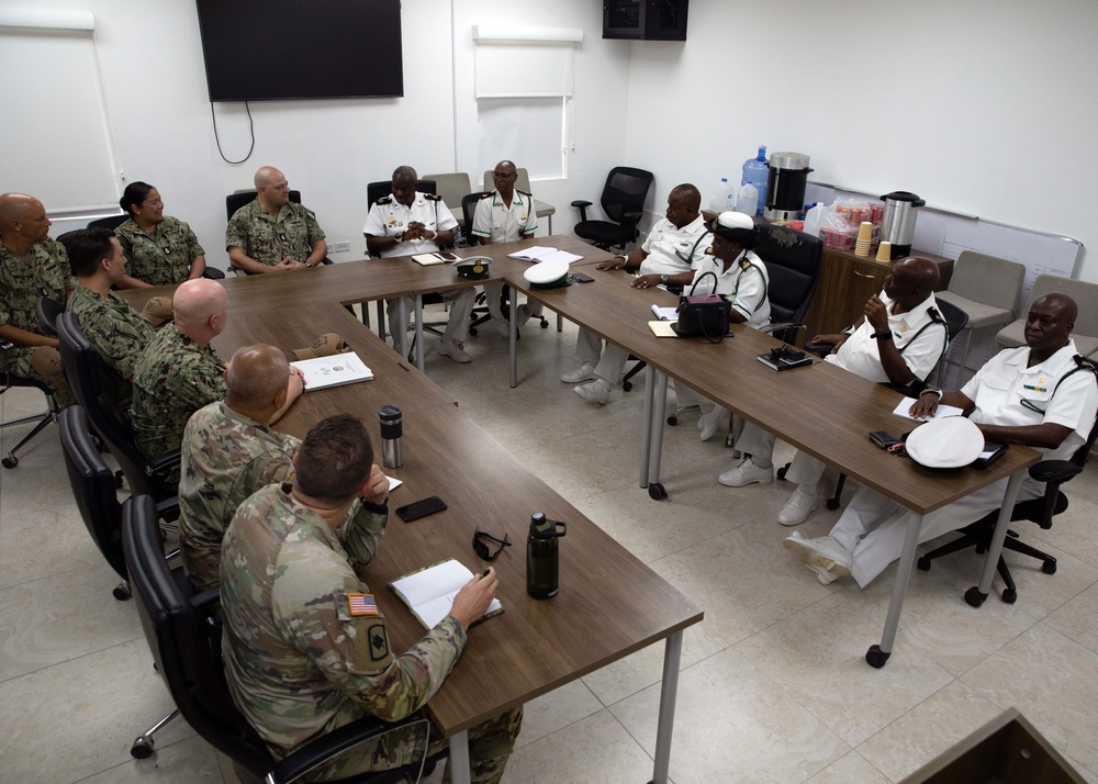 Wasp senior enlisted leaders receive tour of Royal Bahamas Defence Force base