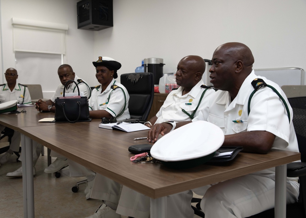 Wasp senior enlisted leaders receive tour of Royal Bahamas Defence Force base