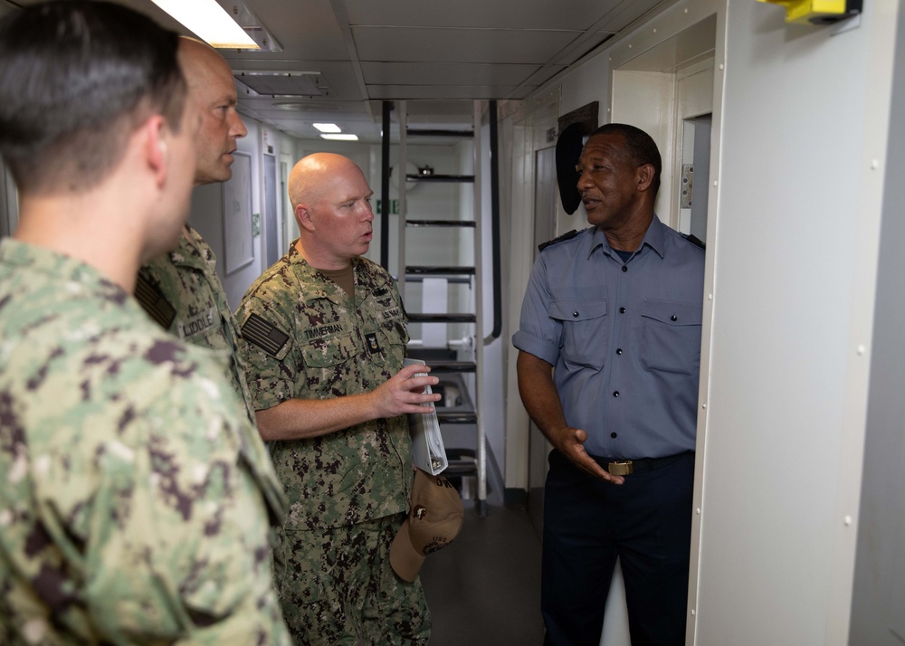 Wasp senior enlisted leaders receive tour of Royal Bahamas Defence Force base